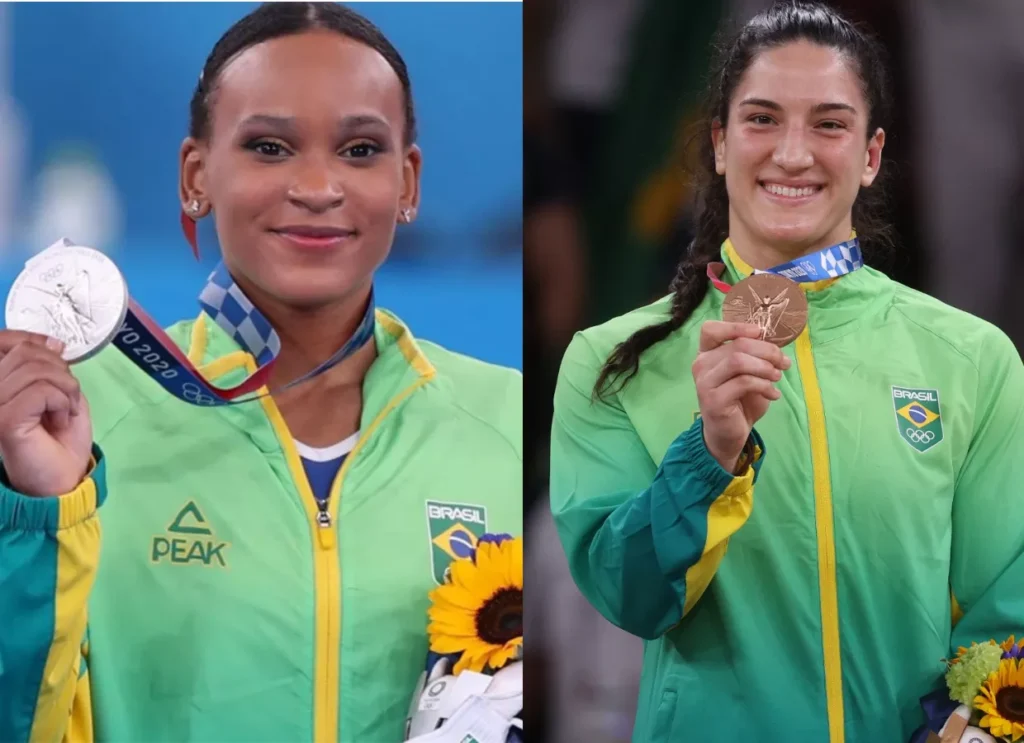 Rebeca Andrade Mayra Aguiar Medalha 1