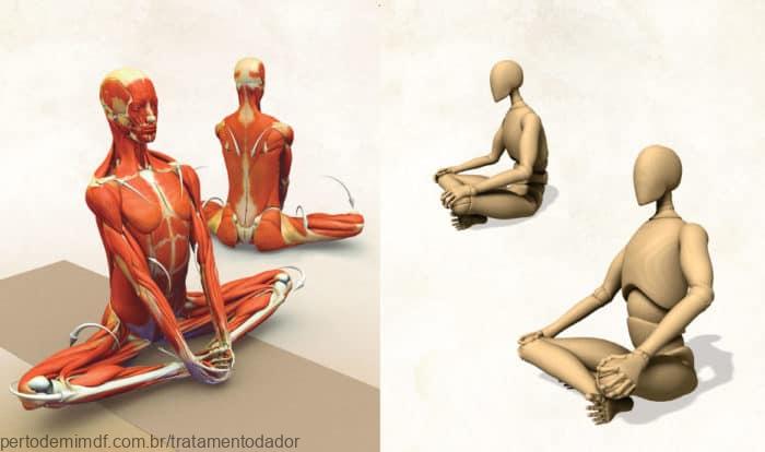 Melhora da dor com a posição de lótus e meditação - Salus Ortopedia e  Fisioterapia em Brasília / DF